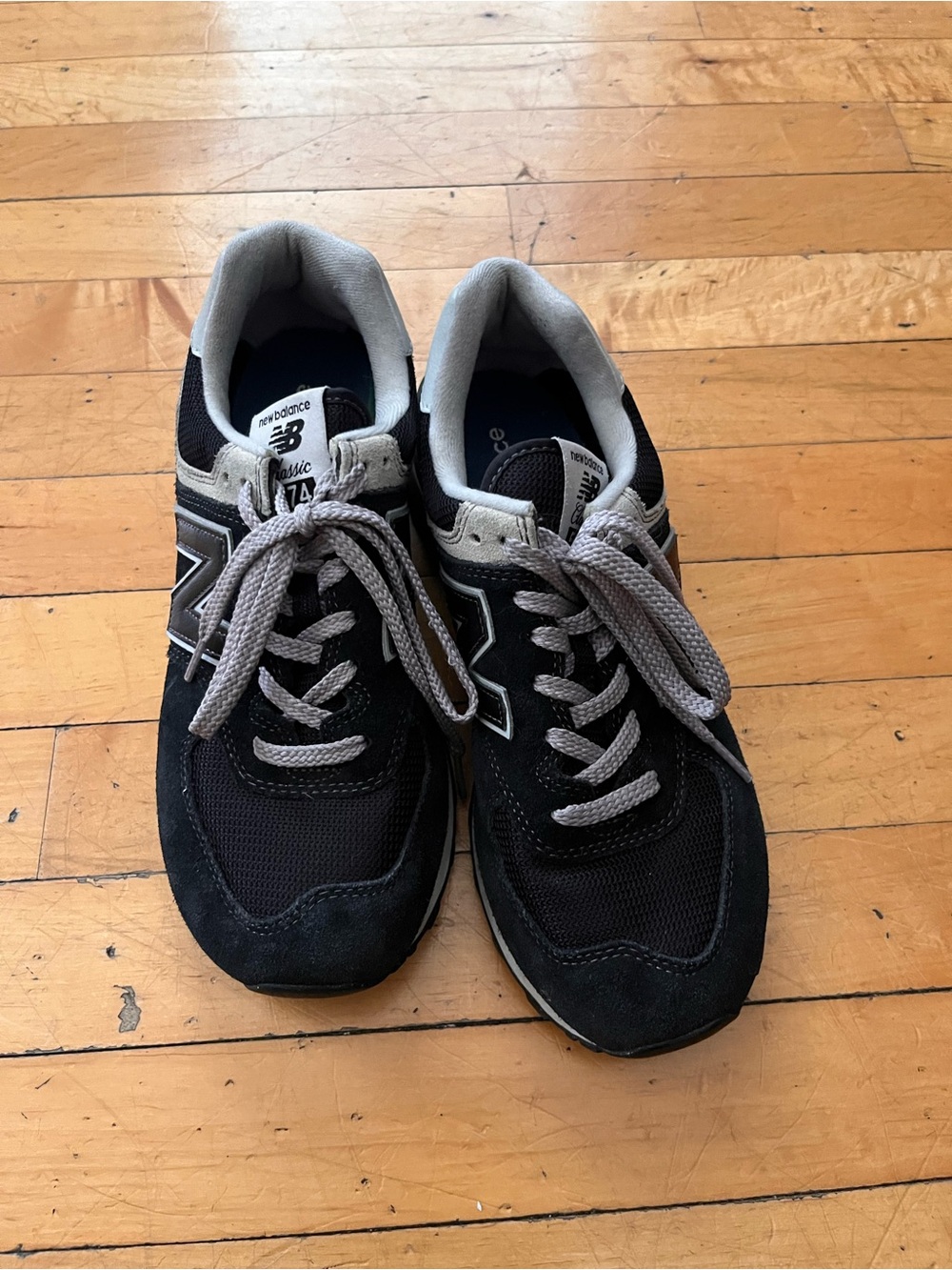 New Balance Black and Gray Athletic Sneakers